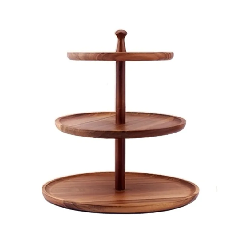 Багатоярусна дерев'яна підставка для десертів